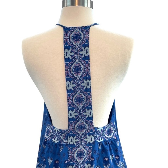 Ecote Urban Outfitters Gigi Blue and White Sleeveless T Back Mini Dress Size XS - Picture 10 of 15